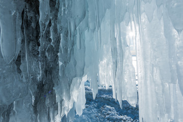 Frozen Ice Cave Baikal Lake, Russia