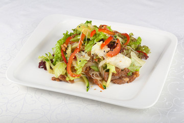 Salad with pork
