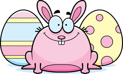 Smiling Cartoon Easter Bunny