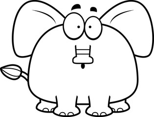 Surprised Cartoon Elephant