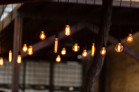 retro lighting Many decorative light bulbs