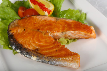 Roasted salmon