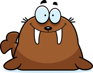 Smiling Cartoon Walrus