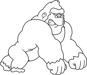 Cartoon Gorilla Walking