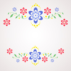 Folk patterns of flowers