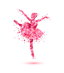 Ballerina of pink rose petals © Crazy nook