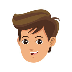 Obraz premium man cartoon face icon over white background. colorful design. vector illustration