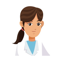 medical doctor woman icon over white background. colorful design. vector illustration