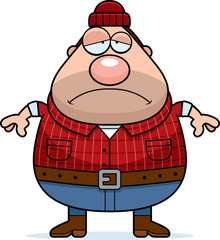 Sad Cartoon Lumberjack