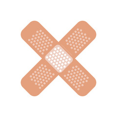 band aid icon over white background. colorful design. vector illustration