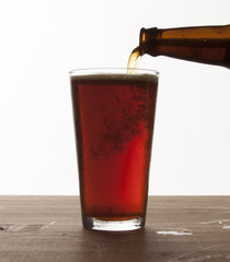 Pouring a beer