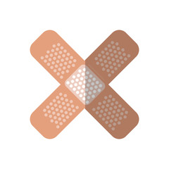 band aid icon over white background. colorful design. vector illustration