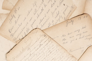 Vintage letters and journals background