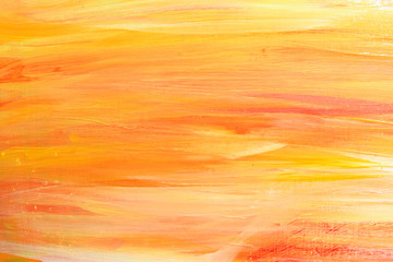 Fototapeta na wymiar bright orange oil paint on canvas for background