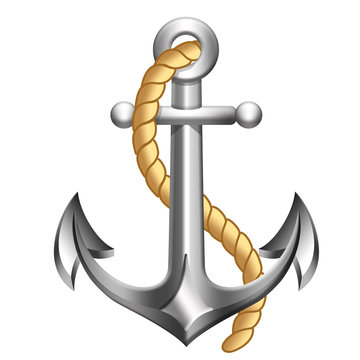 Anchor icon, cartoon style