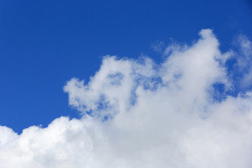 White clouds in blue sky
