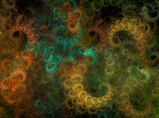 Corkscrew shapes abstract