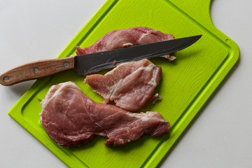 Prepare a pork steak