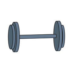 dumbbell or barbell weights icon image vector illustration design 