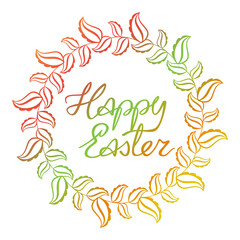 Gradient filled holiday label with decorative flowers and artistic written greeting text 