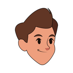 young handsome man face icon image vector illustration design 