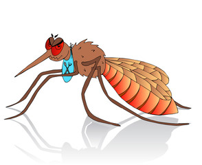 Векторное изображение злой комар