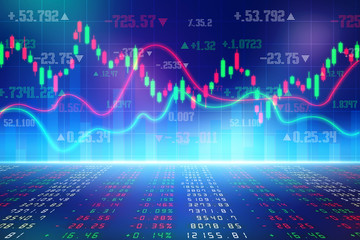 Stock market chart. Business graph background
