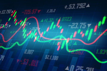 Stock market chart. Business graph background