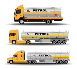 Vehicle. Cargo Trucks set. Tank.