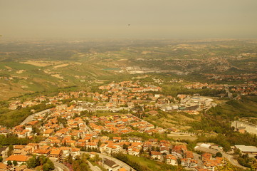Ausblick von San Marino / Italien in die Umgebung