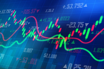 Stock market chart. Business graph background