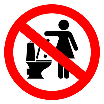 Do not flush feminine products sign Stock Vector | Adobe Stock