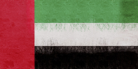 Flag of the United Arab Emirates Grunge.