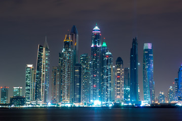 Fototapeta na wymiar Panorama Of Dubai Marina