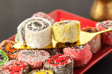 traditional eastern desserts on the table
