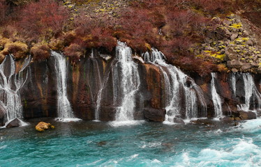 Hraunfossar waterfalls, Iceland