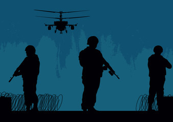 Soldiers on the performance of the combat mission.