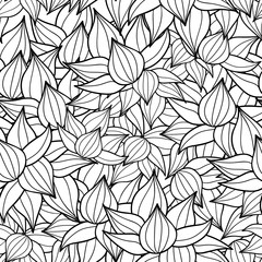 Vector black drawing succulent plant texture drawing seamless pattern background. Great for subtle, botanical, modern backgrounds, fabric, scrapbooking, packaging, invitations.
