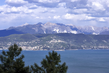 view of apuan alps