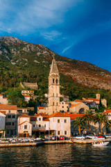 Naklejka na ściany i meble The old fishing town of Perast on the shore of Kotor Bay in Montenegro.