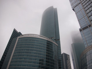Obraz premium Awesome modern glass skyscrapers in the Business center