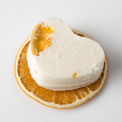 salt bath bomb decorated orange