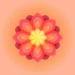 Beautiful colorful flower. Vector illustration.