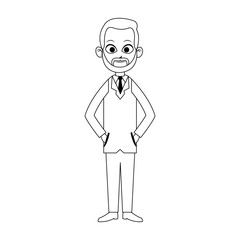 male bearded doctor icon image vector illustration design 