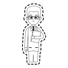 young male doctor icon image vector illustration design 