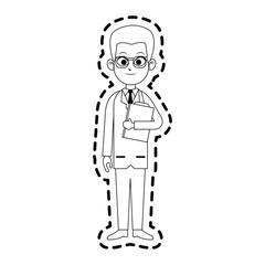 young male doctor icon image vector illustration design 