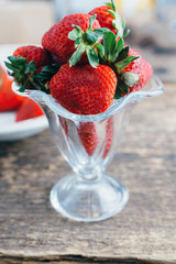 Strawberries in a vase