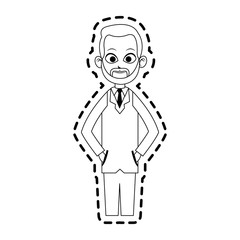 male bearded doctor icon image vector illustration design 