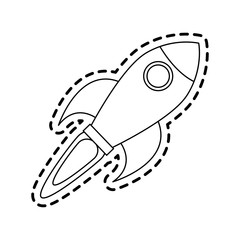 Fototapeta premium flying rocket icon image vector illustration design 