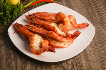 Grilled tiger prawn